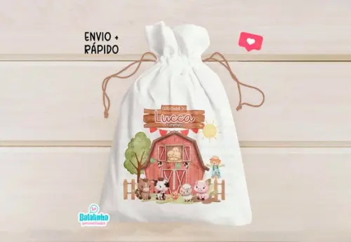 Saquinho Personalizado Fazendinha