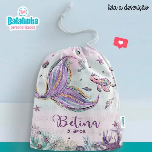 Sacolinha / Saquinho Lembrança Sereia