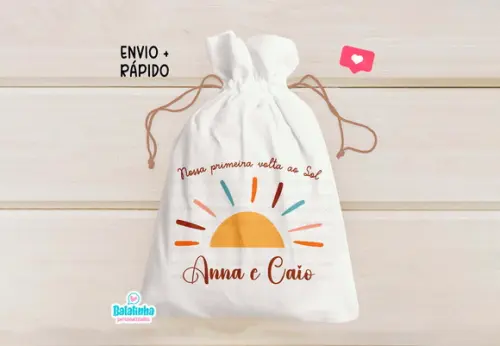 Saquinho Personalizado Primeira Volta ao Sol