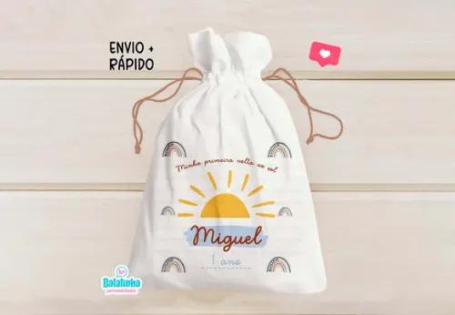 Saquinho Personalizado Primeira Volta ao Sol