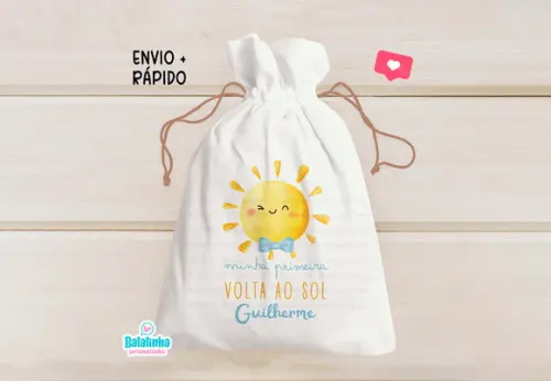 Saquinho Personalizado Primeira Volta ao Sol
