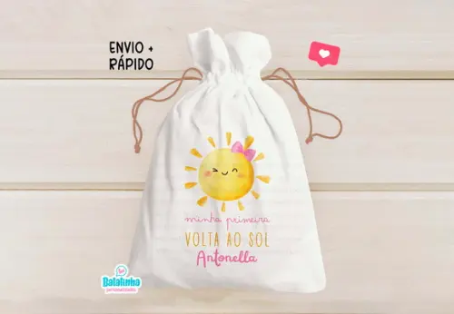 Saquinho Personalizado Primeira Volta ao Sol