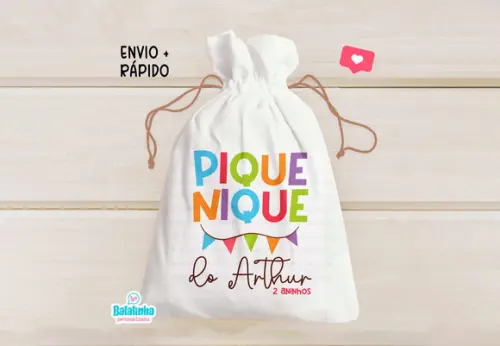 Saquinho Personalizado Picnic / Piquenique