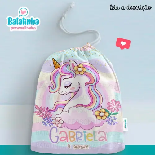 Sacolinha / Saquinho Surpresa - Unicórnio
