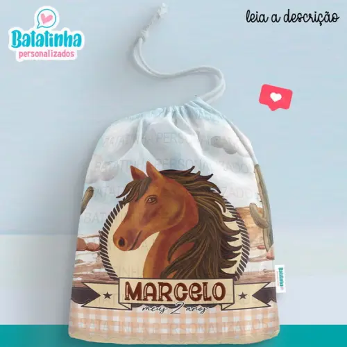 Sacolinha / Saquinho Surpresa - Cavalo / Country