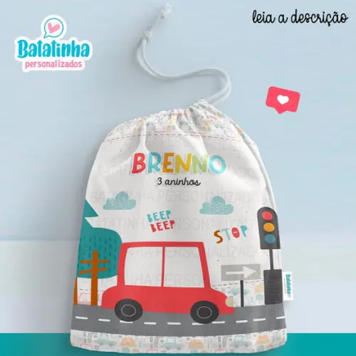 Saquinho Lembrancinha Meio de Transporte