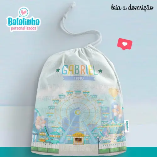 Sacolinha / Saquinho Lembrancinha Parque de Diversões
