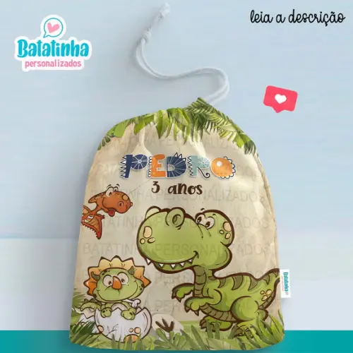 Saquinho Personalizado Dinossauro
