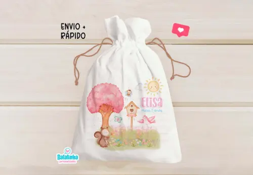 Saquinho Personalizado Jardim Encantado