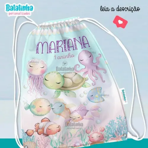 Mochila Saco - Fundo do Mar