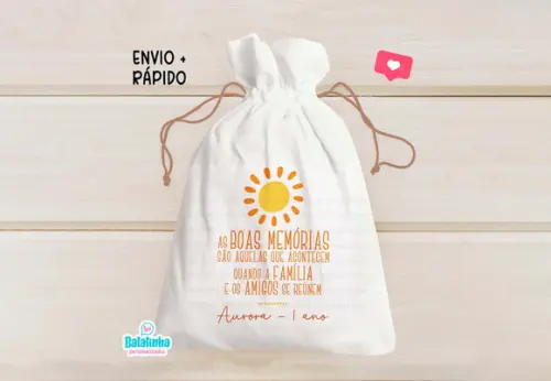 Saquinho Personalizado Volta ao Sol / Raio de Sol