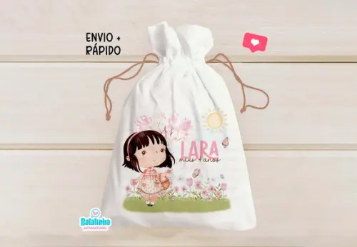 Saquinho Personalizado Jardim Encantado