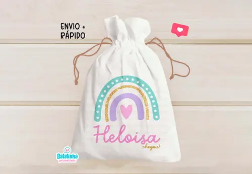 Saquinho Personalizado Arco Íris
