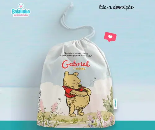 Saquinho Personalizado Ursinho Pooh