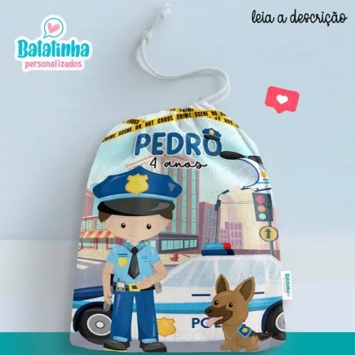 Saquinho Lembrancinha Policial /polícia