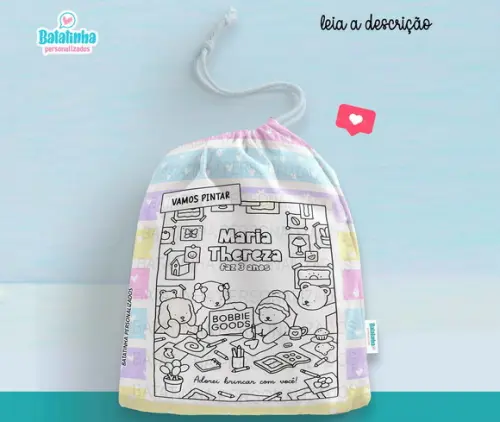 Saquinho Personalizado Lembrancinha Bobbie Goods