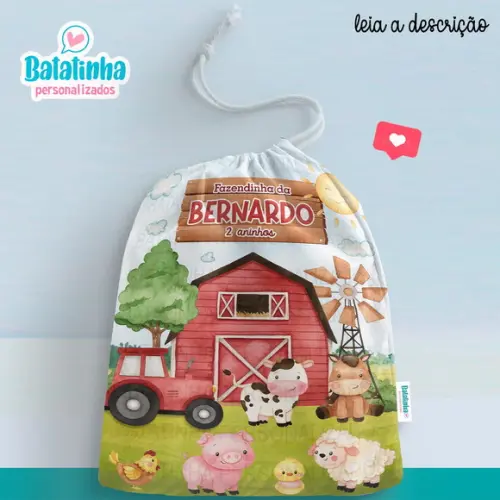 Sacolinha / Saquinho Surpresa - Fazendinha Baby