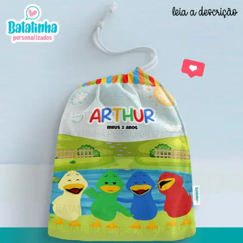 Saquinho Patinho Colorido / Bento e Totó