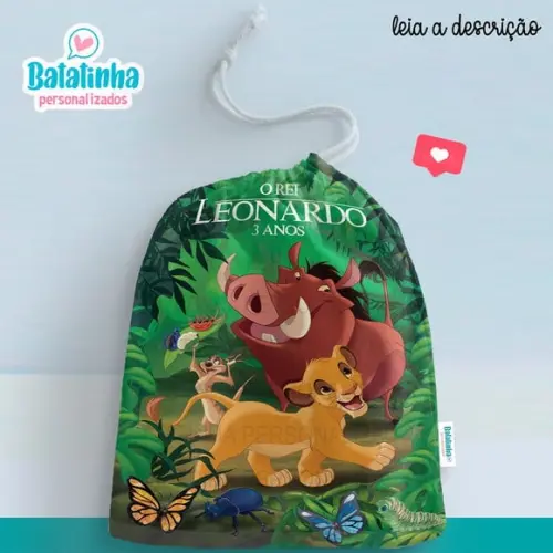 Saquinho Lembrancinha Rei Leão
