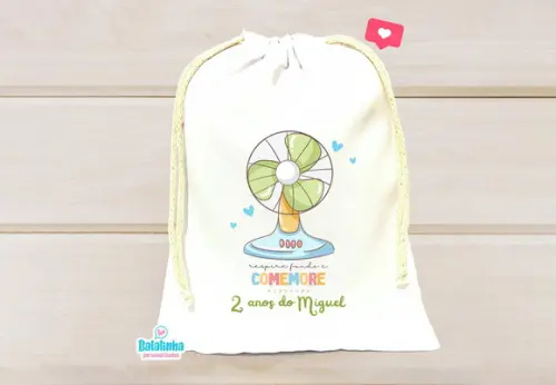 Saquinho Personalizado Ventilador 15x20cm