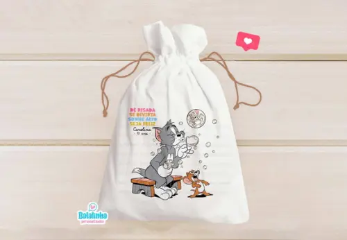 Saquinho Personalizado Lembrancinha Tom e Jerry