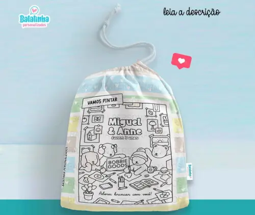 Saquinho Personalizado Lembrancinha Bobbie Goods