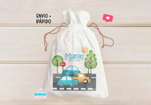 Saquinho Personalizado Meios de Transporte