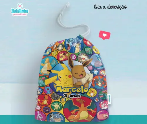 Saquinho Lembrancinha Pokemon
