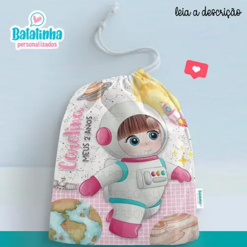 Sacolinha / Saquinho Surpresa - Astronauta Menina