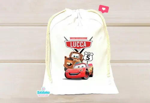 Saquinho Personalizado Carros 15x20cm