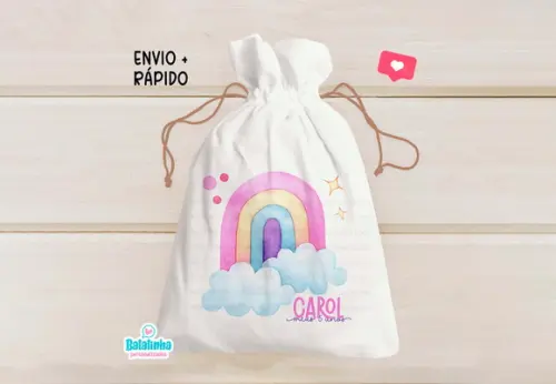 Saquinho Personalizado Arco Íris