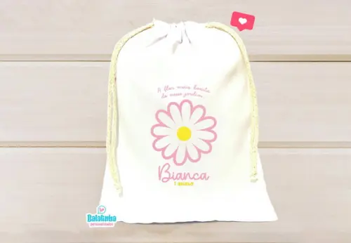 Saquinho Personalizado Margarida 15x20cm