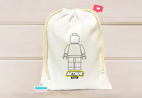 Saquinho Personalizado Lego 15x20cm