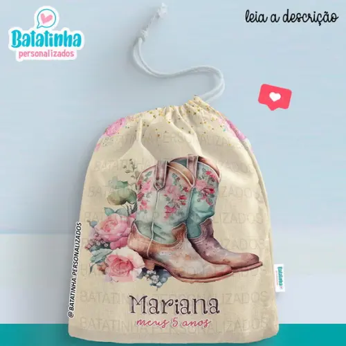 Saquinho Boiadeira 20x28cm