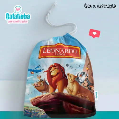 Saquinho Lembrancinha Rei Leão