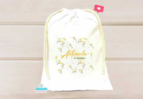 Saquinho Personalizado Margarida 15x20cm