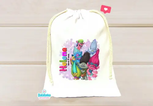 Saquinho Personalizado Trolls 15x20cm