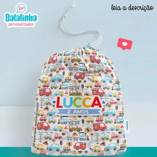 Saquinho Meios de Transporte 20x28cm