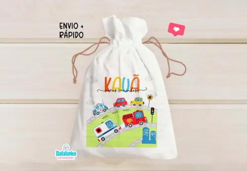 Saquinho Personalizado Meios de Transporte