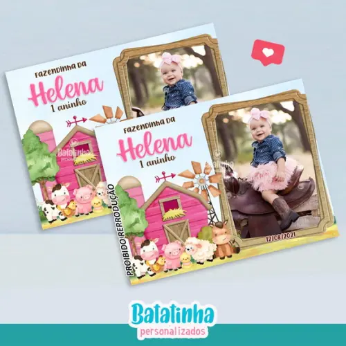 Imã de Geladeira - Fazendinha Baby