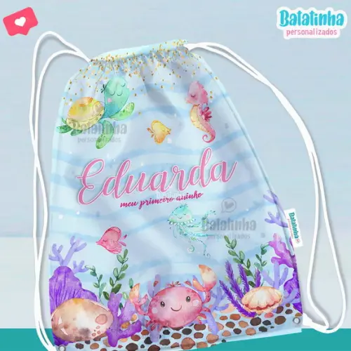 Mochila Saco - Fundo do Mar
