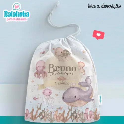 Sacolinha / Saquinho Surpresa - Fundo do Mar