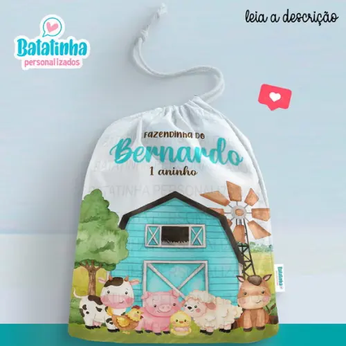 Sacolinha / Saquinho Surpresa - Fazendinha Baby