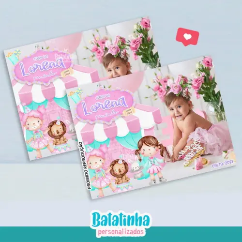 Imã de Geladeira - Circo Rosa /candy