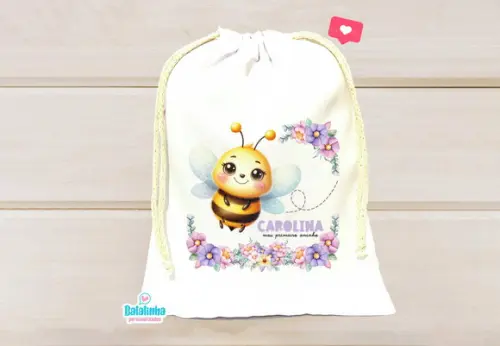 Saquinho Personalizado Abelha 15x20cm