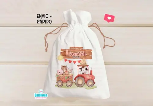 Saquinho Personalizado Fazendinha