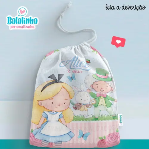 Sacolinha / Saquinho Surpresa - Alice no País das Maravilhas