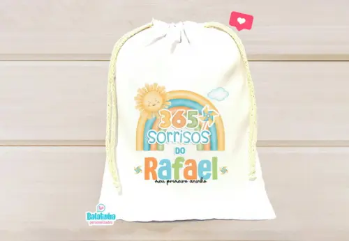 Saquinho Personalizado 365 Sorrisos 15x20cm