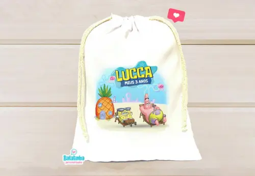 Saquinho Personalizado Bob Esponja 15x20cm