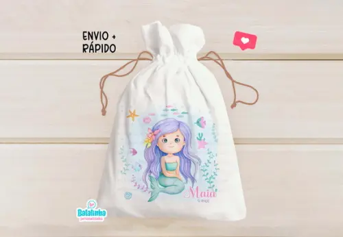 Saquinho Personalizado Sereia